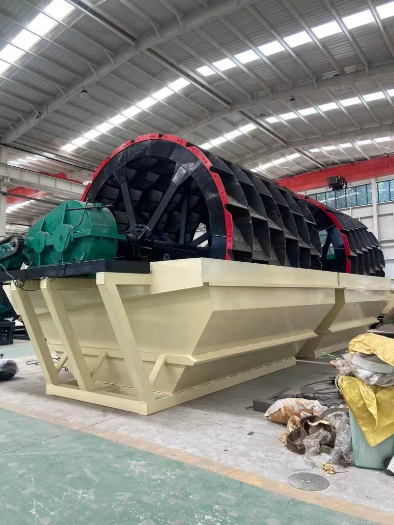 Sand washer in operation